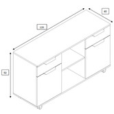 Innova Studio Aftan Wooden Executive Desk