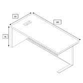 Innova Studio Aftan Wooden Executive Desk