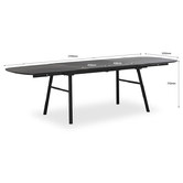 Innova Studio Black Gosta Extendable Dining Table