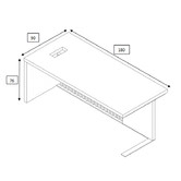 Innova Studio Aftan Wooden Executive Desk