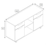 Innova Studio Aftan Wooden Executive Desk
