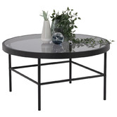 Innova Studio Cazella Round Glass-Top Coffee Table