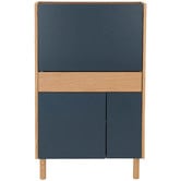 Innova Studio Blue &amp; Natural Barry Wall-Mounted Study Desk
