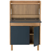 Innova Studio Blue &amp; Natural Barry Wall-Mounted Study Desk