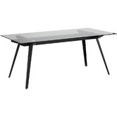 Innova Studio Ariella Glass-Top Dining Table