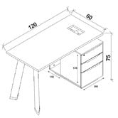 Innova Studio Natural &amp; Black Arto Desk