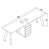 Innova Studio Arto 2 Person Workstation
