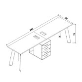 Innova Studio Arto 2 Person Workstation
