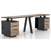 Innova Studio Arto 2 Person Workstation with Cabinets