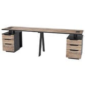 Innova Studio Arto 2 Person Workstation with Cabinets