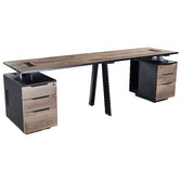 Innova Studio Arto 2 Person Workstation with Cabinets