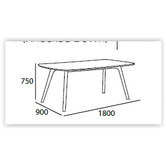 Innova Studio Roden Malaysian Oak Wood Dining Table