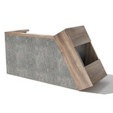 Innova Studio Quade Reception Desk with Panel &amp; Cabinet