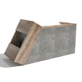 Innova Studio Quade Reception Desk with Panel &amp; Cabinet