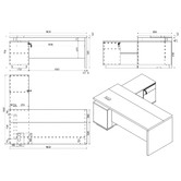 Innova Studio Carter Executive Desk with Return