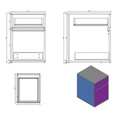 Innova Studio Tribeca 2 Drawer Cabinet