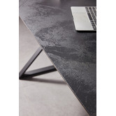 Innova Studio Black Orson Faux Leather Study Desk