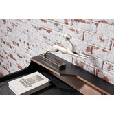 Innova Studio Black Orson Faux Leather Study Desk