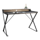 Innova Studio Black Orson Faux Leather Study Desk