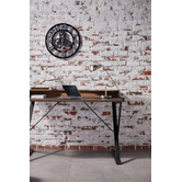 Innova Studio Black Orson Faux Leather Study Desk