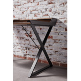Innova Studio Black Orson Faux Leather Study Desk