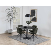 Innova Studio 110cm Black Titan Dining Table