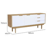 Innova Studio Tristan 3 Drawer Sideboard