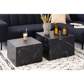Innova Studio 2 Piece Allanah Square Coffee Table Set