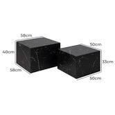 Innova Studio 2 Piece Allanah Square Coffee Table Set