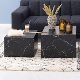 Innova Studio 2 Piece Allanah Square Coffee Table Set