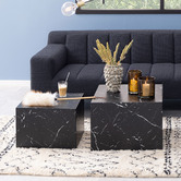 Innova Studio 2 Piece Allanah Square Coffee Table Set