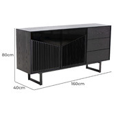 Innova Studio Hailey 3 Drawer Sideboard
