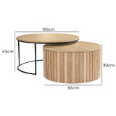 Innova Studio 2 Piece Olga Nesting Coffee Table Set