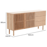 Innova Studio Riley 3 Drawer Sideboard