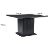 Innova Studio Samuel Rubberwood Dining Table
