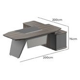 Innova Studio Calliope Executive Desk with Return