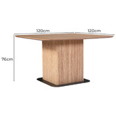 Innova Studio Samuel Rubberwood Dining Table