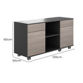 Innova Studio Carlos Executive Desk with Mobile Return