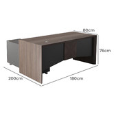 Innova Studio Carlos Executive Desk with Mobile Return