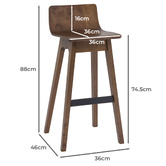 Innova Studio 77cm Anna Veneer Barstool