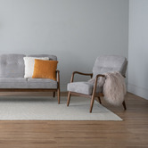 Innova Studio Darell Malaysian Oak Wood Armchair