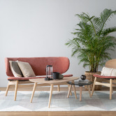 Innova Studio Patrice 2 Seater Malaysian Oak Wood Sofa