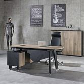 Innova Studio Beckett Executive Desk with Reversible Return