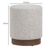 Innova Studio Beige Wesley Ottoman
