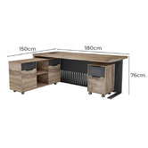 Innova Studio Connor Executive Desk with Return