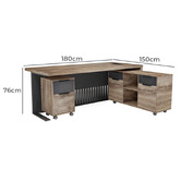 Innova Studio Connor Executive Desk with Return