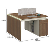 Innova Studio Drew 2 Person Wooden Workstation