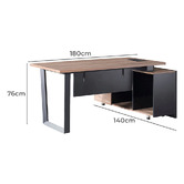 Innova Studio Michael Executive Desk with Return