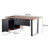 Innova Studio Michael Executive Desk with Return