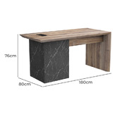 Innova Studio Lester Reversible Executive Desk with Mobile Pedestal